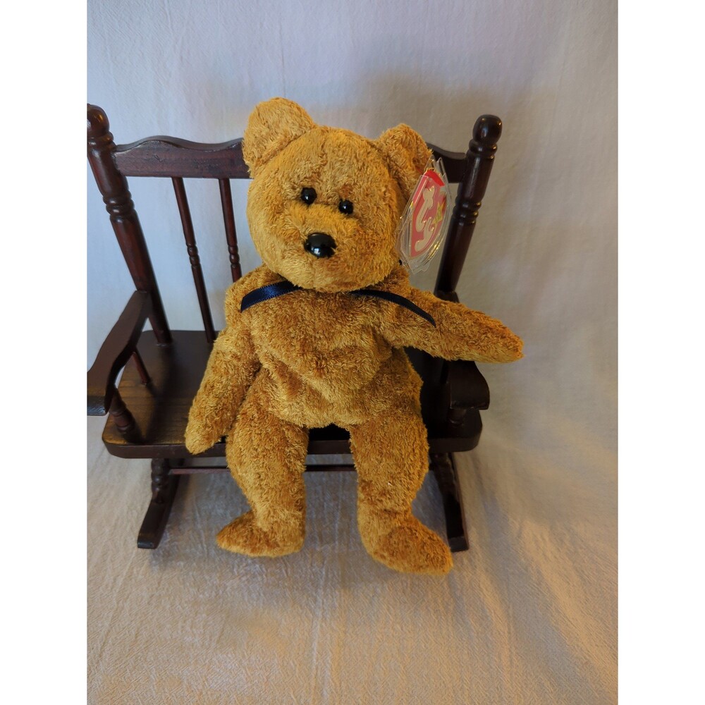 Vintage Ty Beanie Babies Fuzz The Bear 1999